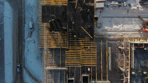 Flying over the construction site Stock Footage 102159967