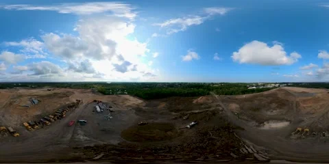 Flying over a construction site Stock Footage 213374943