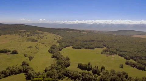 Flying Over The Countryside Stock Footage 66784845