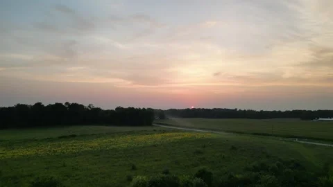 Flying over the countryside Stock Footage 304883737