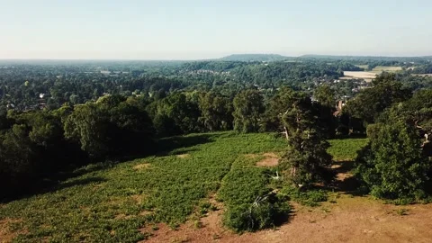 Flying over the countryside in the summer Stock Footage 140798322