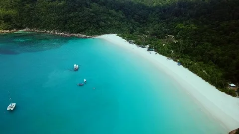 Flying over the cove Video stock 129896301