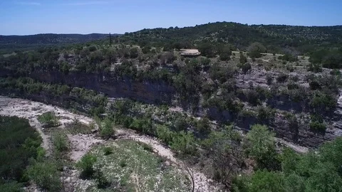 Flying over cross on Cross mountain, Fredricksburg Texas Stock Footage 70602606