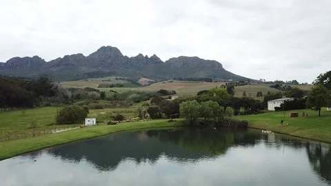 Flying Over a Dam Stock-Footage 115319965