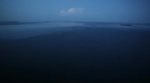 Flying Over Dark Blue Ocean Stock-Footage 26201079