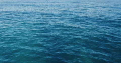 Flying Over Deep Blue Ocean. 4K Aerial View. Stock Footage 56355235