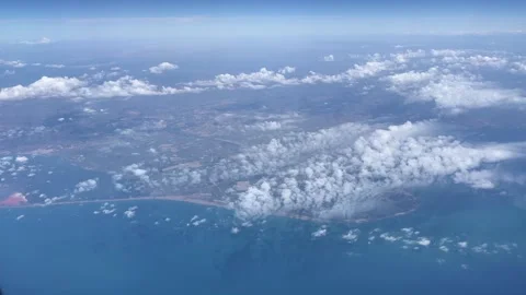 Flying over Delta del Ebro in Spain 스톡 동영상 277533865