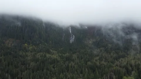 Flying Over Dense Forests Toward Massive Waterfall and Mountains 스톡 동영상 191734483