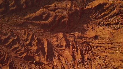 Flying over desert looking straight down Stock Footage