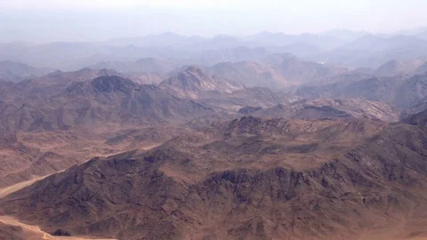 Flying over the desert mountains Stock Footage 73972827