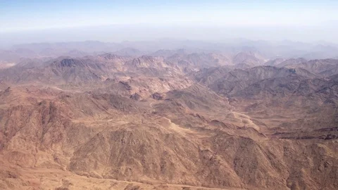 Flying over the desert mountains Stock Footage 73974238