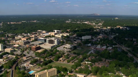 Flying over downtown Decatur, Georgia. Shot in 2007. Stock Footage 59334538