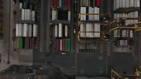 Flying over Dublin port by the drone Stock Footage 151182015