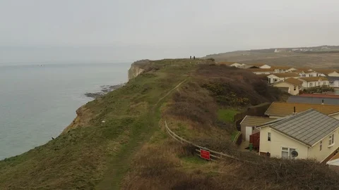 Flying over the edge of the cliff Video stock 123677060