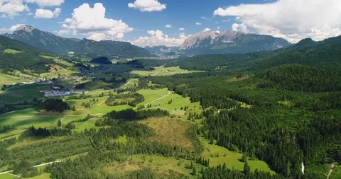 Flying over the Ennstal, Steiermark, Styria, Austria Stock Footage 98841133