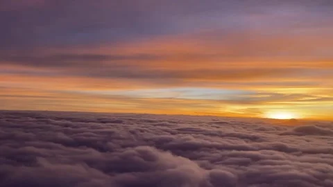 Flying over the evening timelapse clouds with the late sun Vídeos de archivo 328065050
