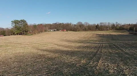 Flying over Fallowed Plots of Land Video stock 48585340