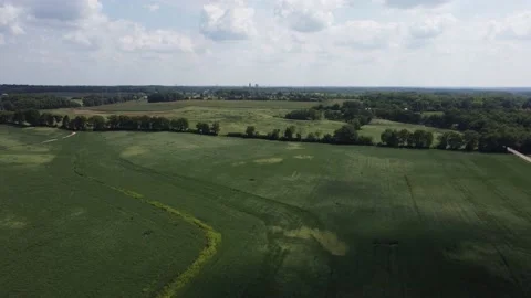 Flying over farming field Stock Footage 159450517