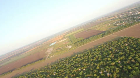 Flying over the field 動画素材 38607425