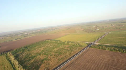 Flying over the field 動画素材 38608045