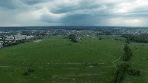 Flying Over The Field Stock Footage 76006547