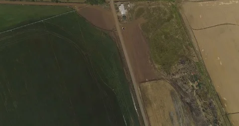 Flying over a field Stock Footage 124858381