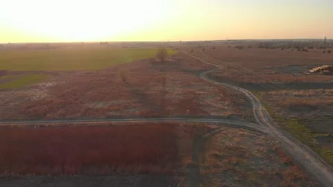 Flying Over The Field Stock Footage 152485504