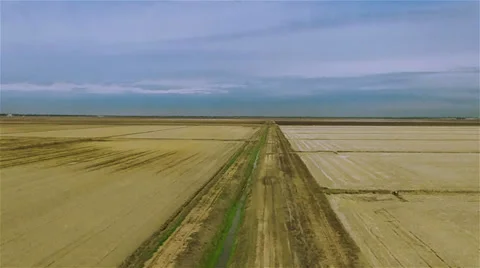 Flying over fields Stock Footage 35728446