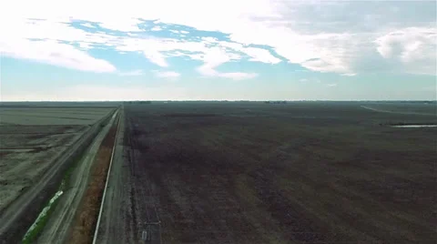 Flying over fields Stock Footage 35728641