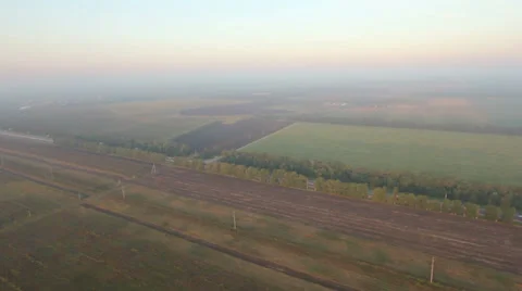 Flying over fields 動画素材 38603007