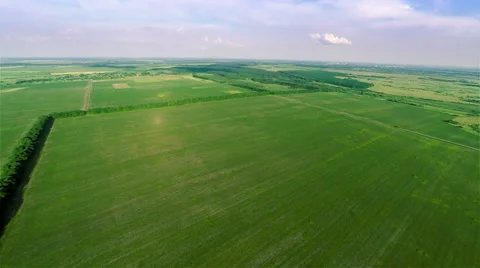 Flying over fields Stockbeeldmateriaal 39592342