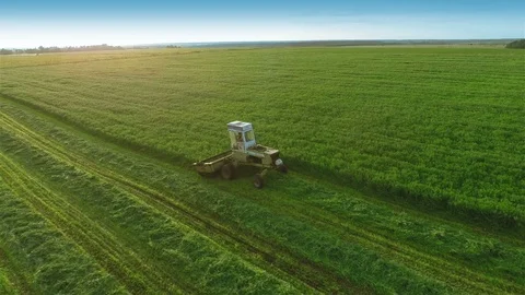 Flying over fields Stock Footage 100662223
