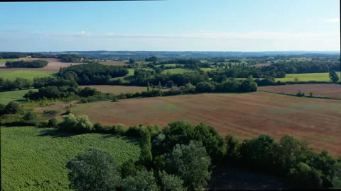 Flying over fields Video stock 277660675