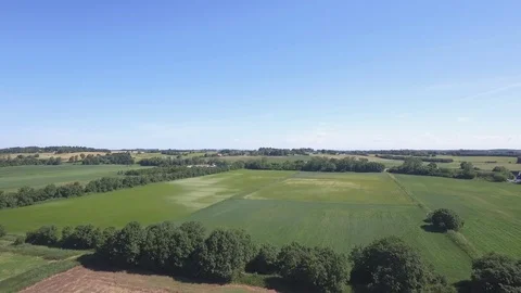 Flying over the flat lakebed of an old, drained lake Stock Footage 100869911