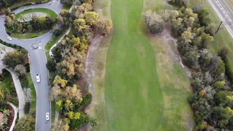 Flying over a Florida Golf Course Stock Footage 125711426