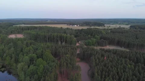 Flying over a forest in Canada Stock Footage 133849868
