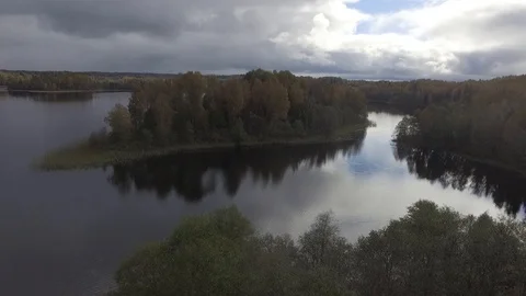 Flying over forest Stock Footage 89505710