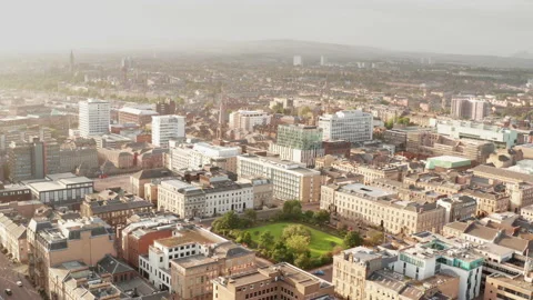 Flying over Glasgow Stock-Footage 138954259
