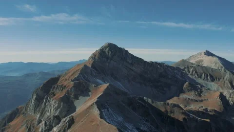 Flying over the Gran sasso, Abruzzo Italy Stock Footage 155339477