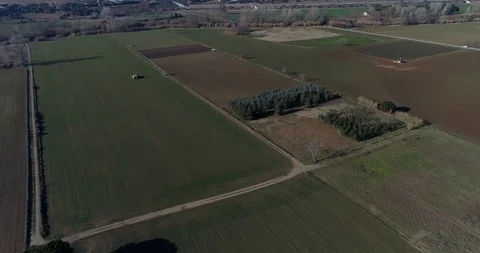 " Flying over green fields" Stock Footage 85610444