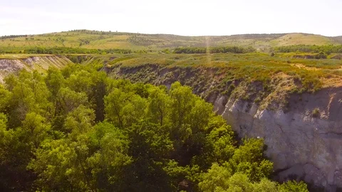 Flying over the green gorge Stock Footage 111455251