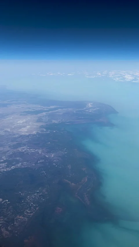 Flying over the ground. Vertical format Stock Footage 250145668