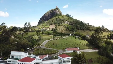 Flying over Guatape Stock Footage 105078238