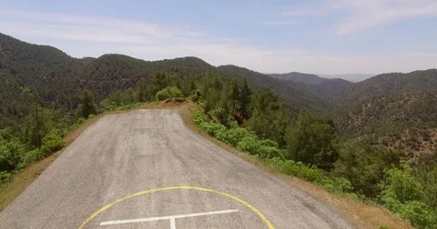 Flying over helipad Stock Footage 82279453