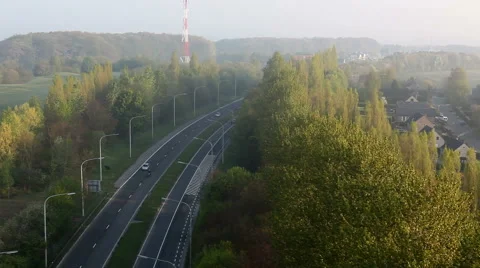 Flying over a highway Video stock 41816155