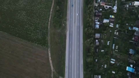 Flying over the highway Stock Footage 161320602