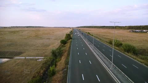 Flying over the highway Stock Footage 247860251