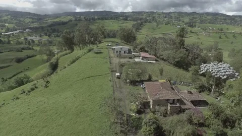 Flying over the hills Stock Footage 219832732