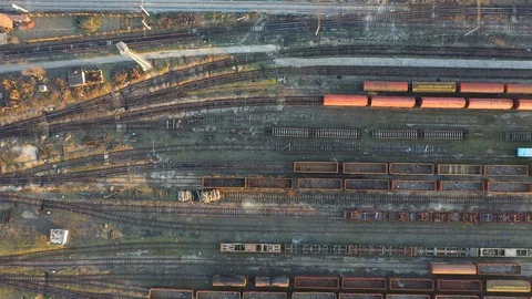 Flying over industraial zone. Stock Footage 128913535