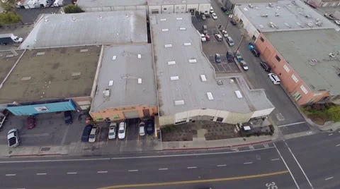Flying Over Industrial Area Stock Footage 43176181